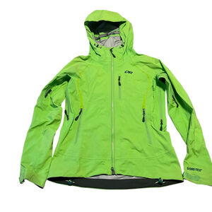 Outdoor Research Jacket Womens M Revelation GORE-TEX Lime Green Hooded Ski Shell